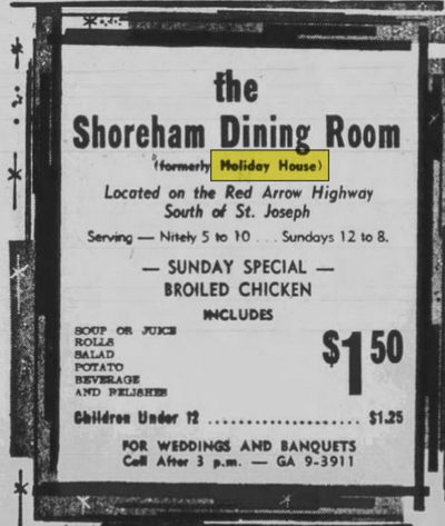 Holiday House (Shoreham Dining Room) - Feb 20 1965 Changed Name